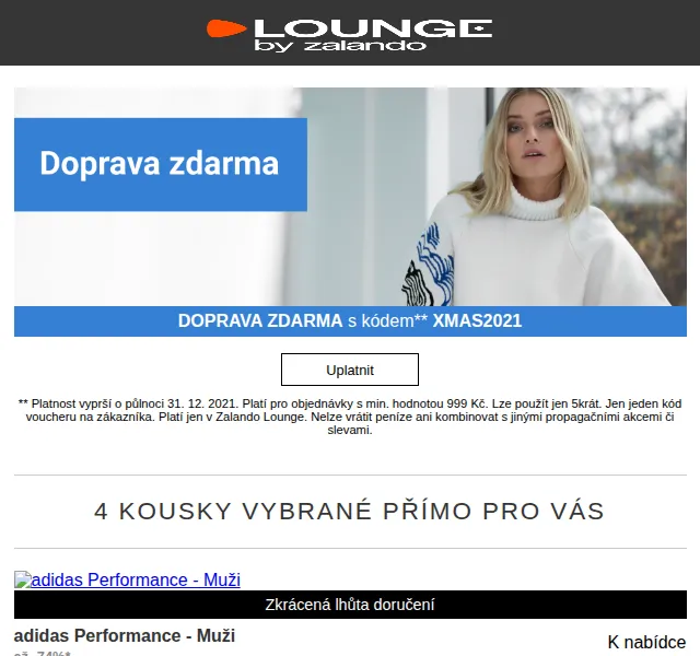 Lounge by Zalando: Slevy až 75 % na adidas – červen 2026 | Nuslet.cz