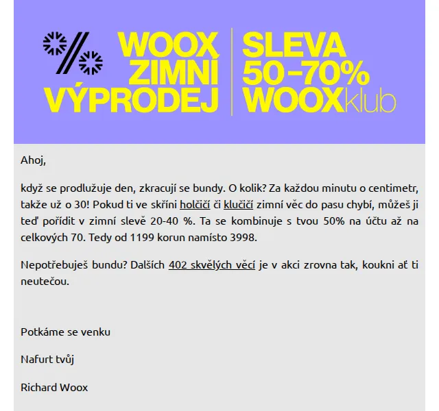 Richard Woox: Zimní bundy od 1199 Kč – červen 2026 | Nuslet.cz