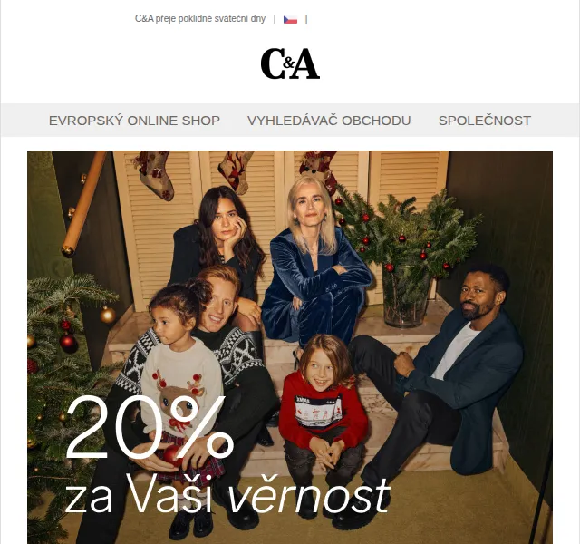 C&A: 20% sleva na e-shop – květen 2026 | Nuslet.cz