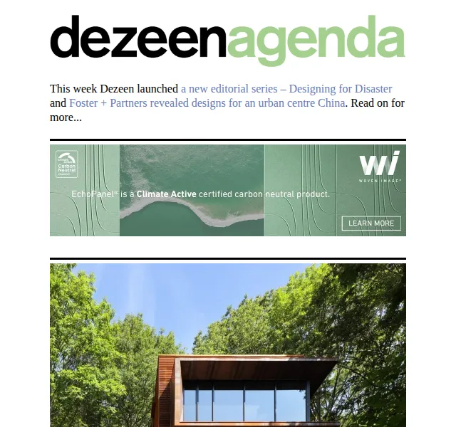 Dezeen Daily: Designing for Disaster série – červen 2026 | Nuslet.cz