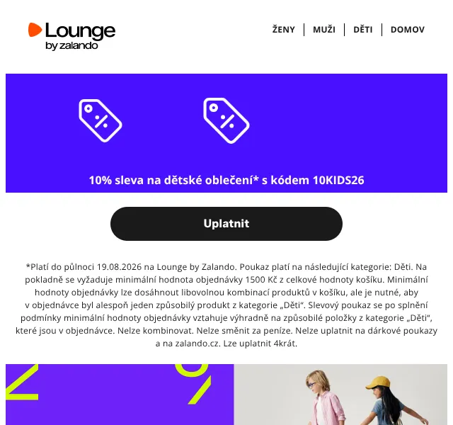 Lounge by Zalando: 10% sleva dětské oblečení kód – srpen