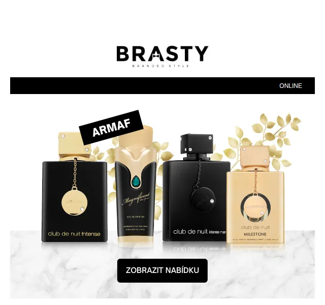 BRASTY: ARMAF sleva 10 % – červenec 2026 | Nuslet.cz