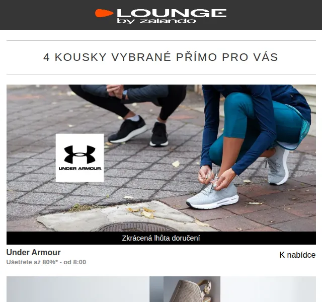 Lounge by Zalando: Under Armour, Geox & Roxy – až 80% sleva – červen 2026 | Nuslet.cz