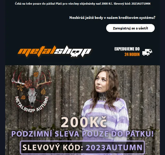 METALSHOP: sleva 200 Kč na nákup nad 2000 Kč – červenec 2026 | Nuslet.cz