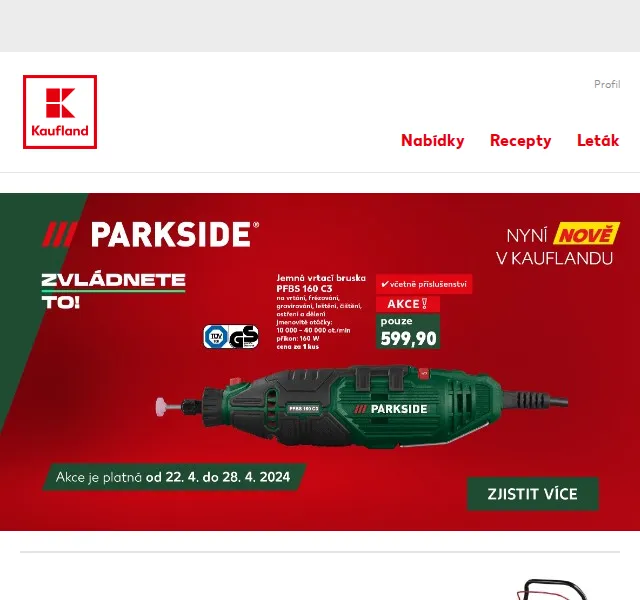 Kaufland: Parkside akce – červen 2026 | Nuslet.cz