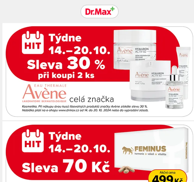Dr.Max E-shop: slevy až 29 % na Allnature, La Roche-Posay, Vichy – červenec 2026 | Nuslet.cz