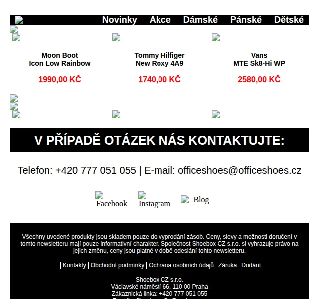 Office Shoes: Moon Boot a Tommy Hilfiger – červenec 2026 | Nuslet.cz