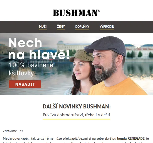 BUSHMAN: S bundou Renegade a letní kolekcí – červen 2026 | Nuslet.cz