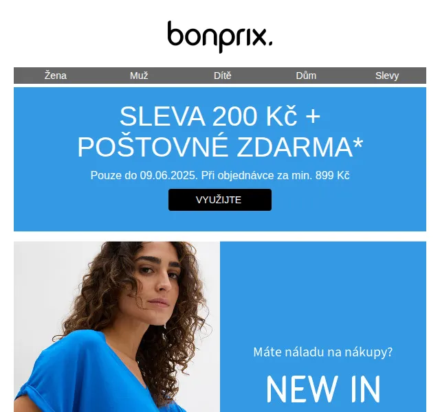 Bonprix: Sle 200 Kč + poštovné zdarma – červen 2025 | Nuslet.cz