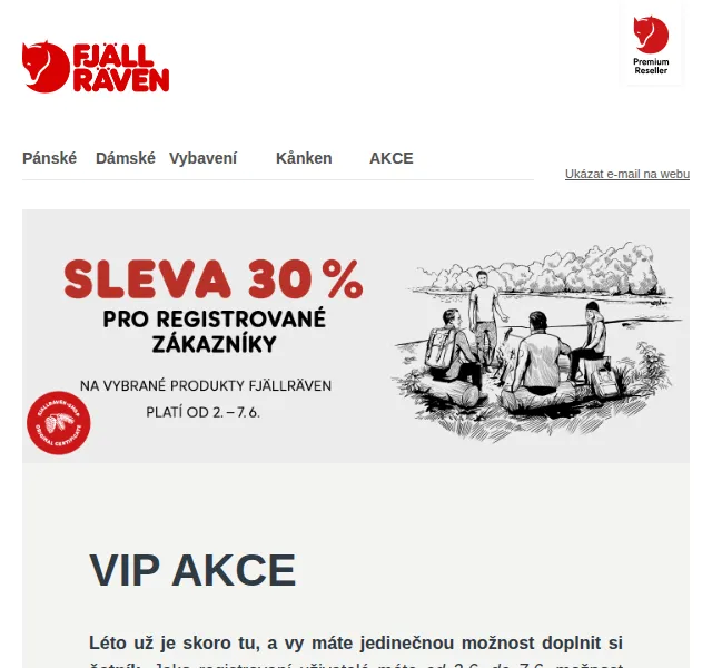 Fjallraven-shop: VIP slevy 30 % – červen 2026 | Nuslet.cz