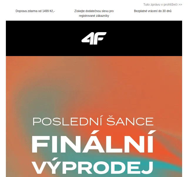4Fstore: Finální výprodej – červen 2026 | Nuslet.cz
