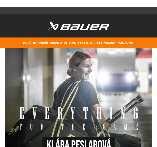 Bauer Hockey Česko: Výstroj Kláry Peslarové se slevou až 30 % – červen 2026 | Nuslet.cz
