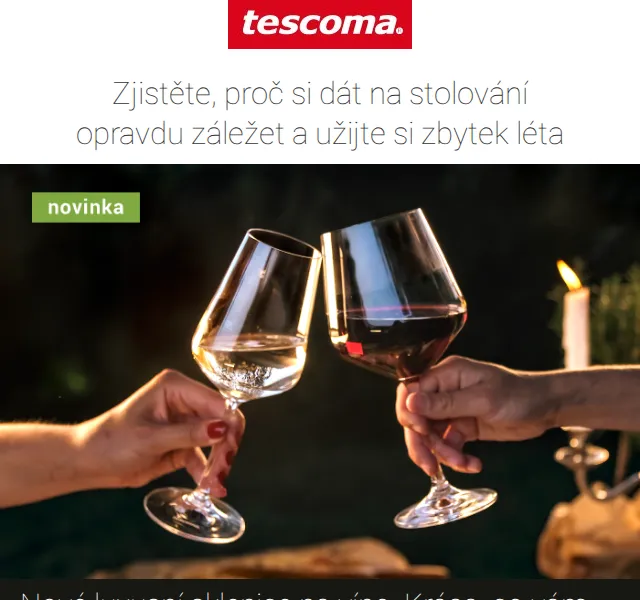 Tescoma: břidlicové desky od 89 Kč a sklenice na víno – červen 2026 | Nuslet.cz