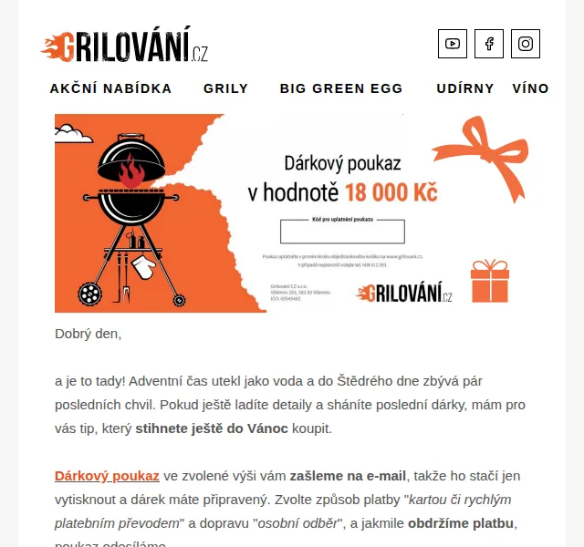 Grilování.cz: Dárkový poukaz na grily – červen 2026 | Nuslet.cz