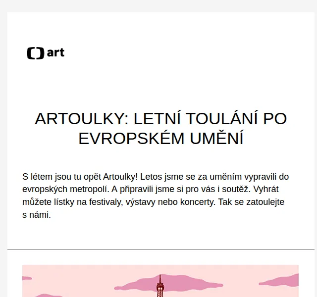 Web ČT art: Letní toulání po evropském umění – červen 2026 | Nuslet.cz