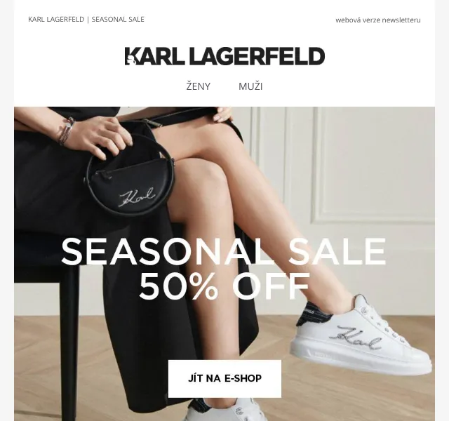 KARL LAGERFELD: sleva 50 % na módu – srpen 2026