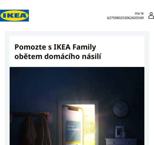 IKEA: 1 Kč za každý nákup obětem domácího násilí – květen 2026 | Nuslet.cz