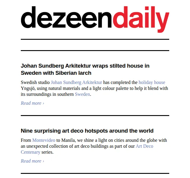 Dezeen Daily: Designové novinky a architektura – červen 2026 | Nuslet.cz