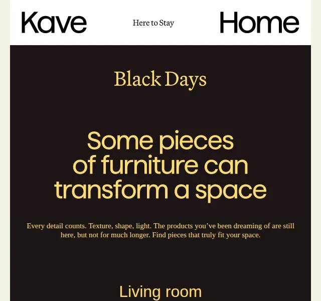 Kave Home Sale: Black Days – 20% sleva na nábytek – červen 2026 | Nuslet.cz