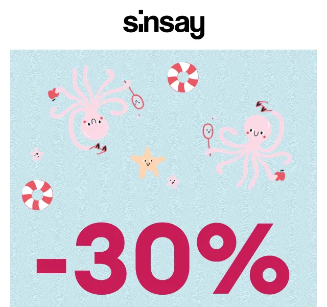 Sinsay: -30 % na hračky a dětský pokoj – červen 2026 | Nuslet.cz