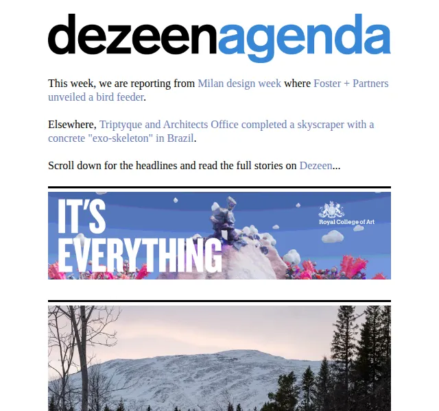 Dezeen Daily: Novinky z Milan Design Week – červenec 2026 | Nuslet.cz