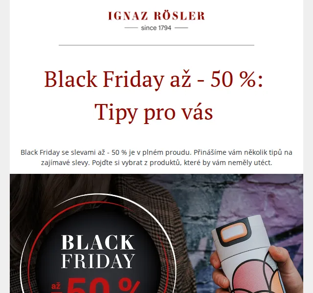 Ignazrosler.cz: Black Friday až -50 % – červen 2026 | Nuslet.cz