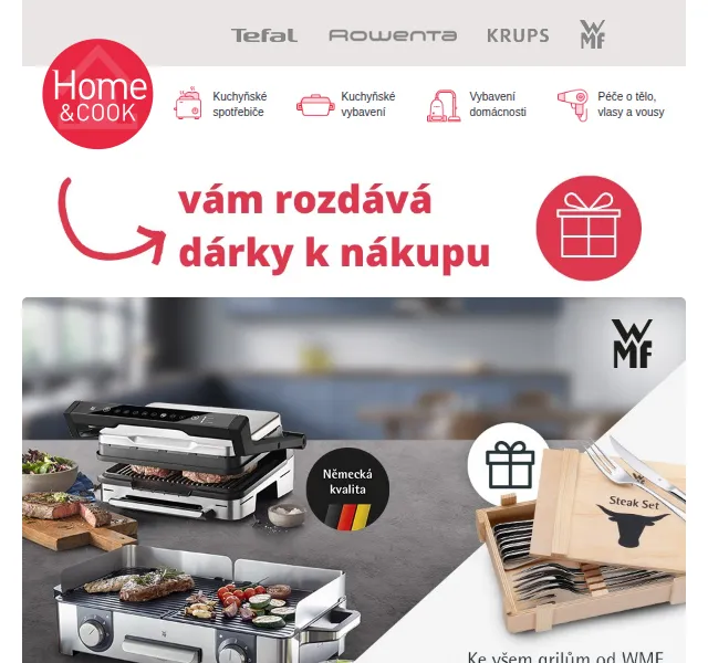 Home & Cook: Dárek k nákupu WMF a Krups – červen 2026 | Nuslet.cz