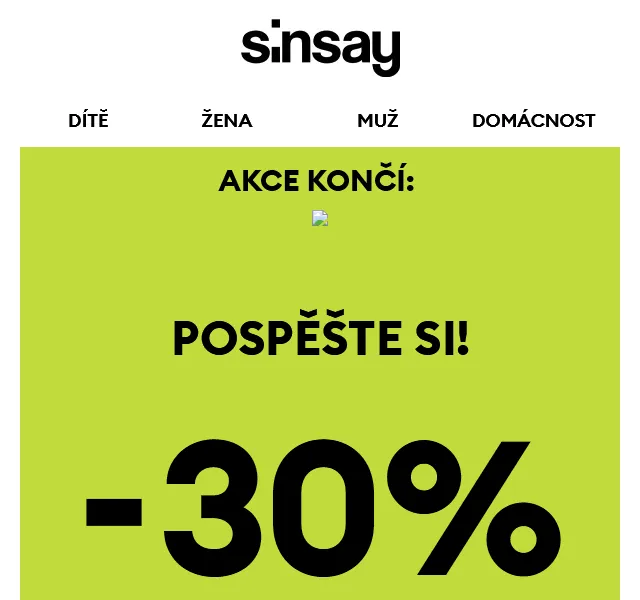 Sinsay: sleva 30 % – červen 2026 | Nuslet.cz