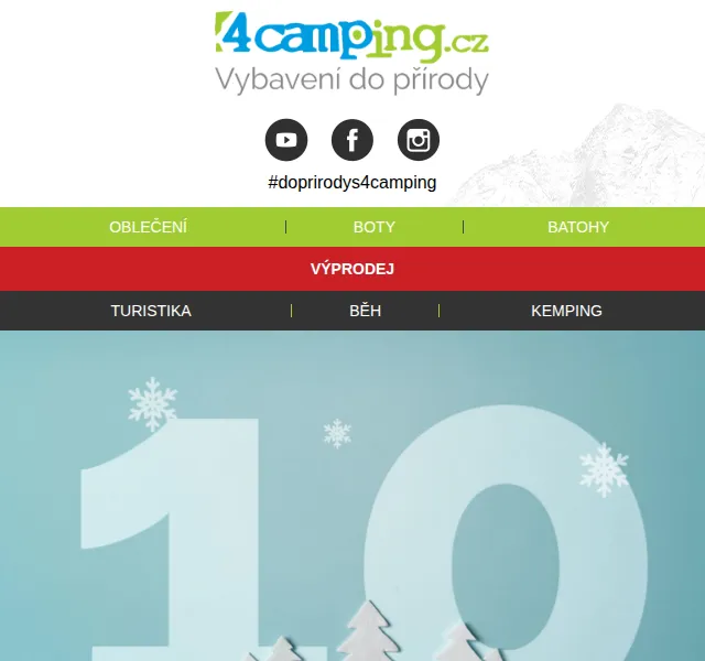 4camping.cz: 10% dodatečná sleva na vše skladem – červen 2026 | Nuslet.cz