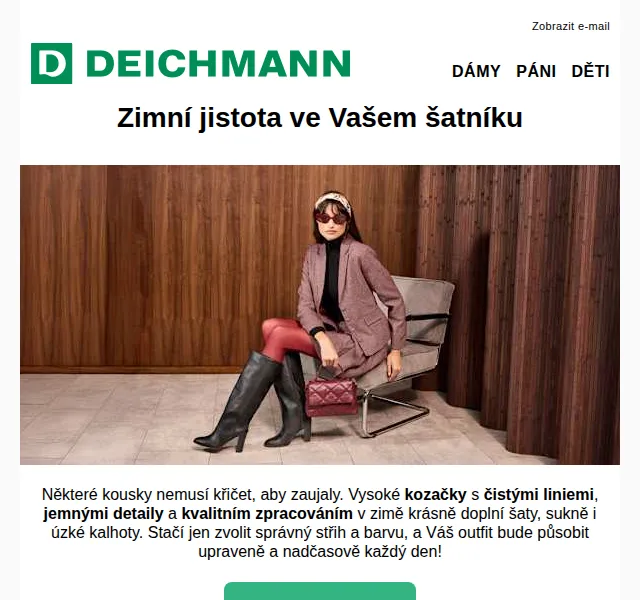 Deichmann: Kozačky a zimní boty až 50 % sleva – duben 2026