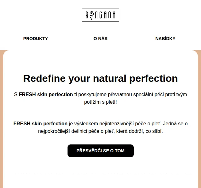 RINGANA: FRESH skin perfection – červen 2026 | Nuslet.cz