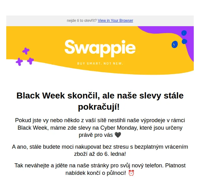 Swappie: Slevy na iPhone v Cyber Monday – červen 2026 | Nuslet.cz