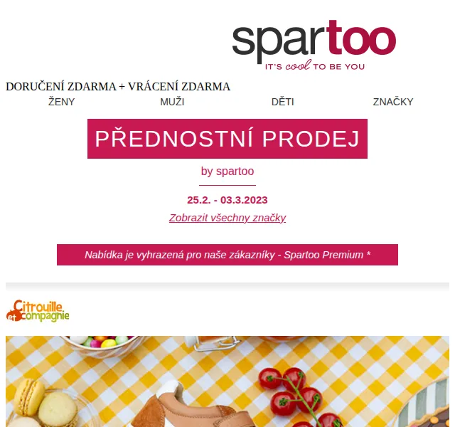 Spartoo: slevy až -50 % na Citrouille, Carlington, Yurban, Guess a Sema – červen 2026 | Nuslet.cz