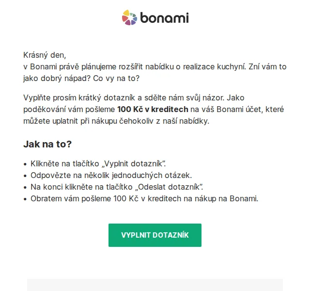 Bonami: Dotazník k rozšíření nabídky kuchyní – červen 2026 | Nuslet.cz