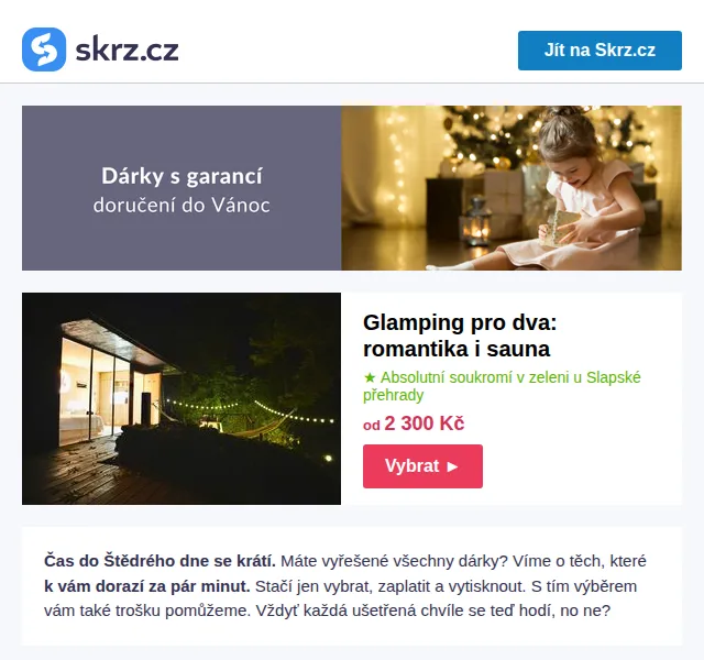 Vánoce na Skrz: Glamping pro dva, degustace piva i slevy – červen 2026 | Nuslet.cz