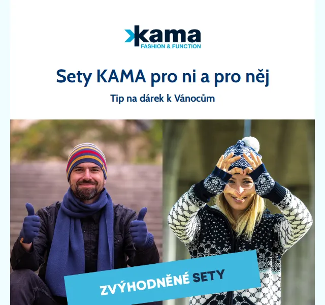 KAMA: Dárkové sety se slevou 10 % – červen 2026 | Nuslet.cz