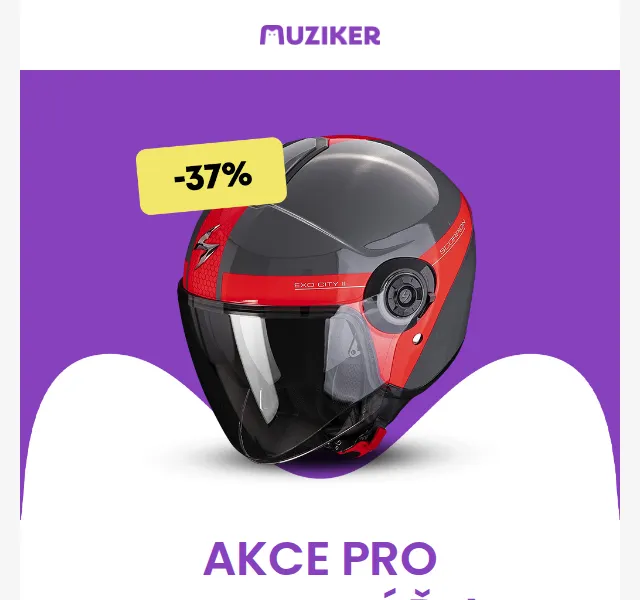 Muziker: helma Scorpion Exo-City 2 se slevou až 38 % – červen 2026 | Nuslet.cz