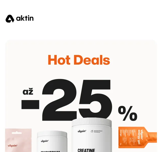 Aktin: Doprava zdarma + slevy až 25 % – květen 2026