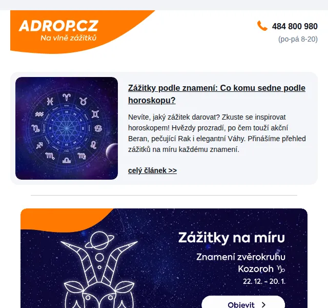 Adrop: Zážitky podle horoskopu – červen 2026 | Nuslet.cz