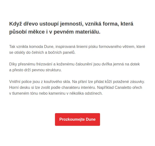 Carelli Nábytek: Komoda Dune – limitovaná edice – červen 2026 | Nuslet.cz