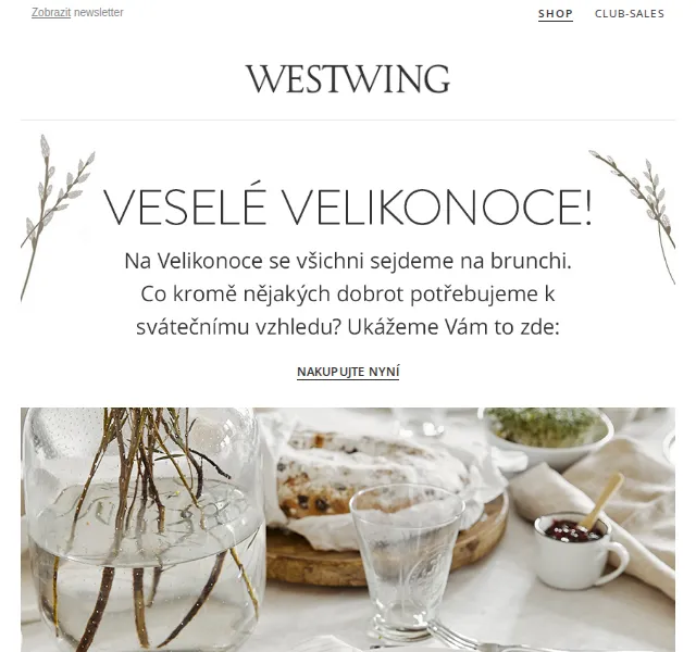 Westwing: Velikonoční dekorace a nádobí – červen 2026 | Nuslet.cz