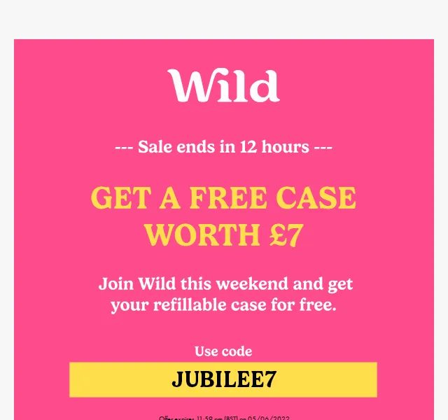 Wild: Refillable case zdarma k nákupu – červen 2026 | Nuslet.cz