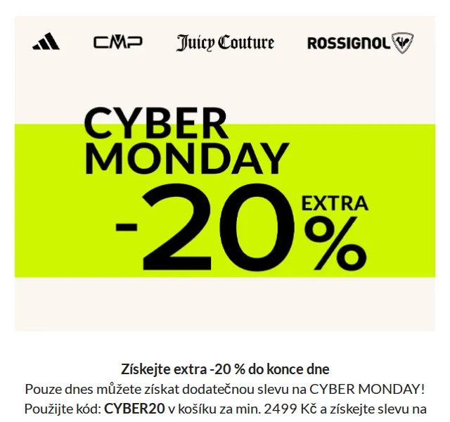 Modivo: Extra -20 % na CYBER MONDAY – červen 2026 | Nuslet.cz