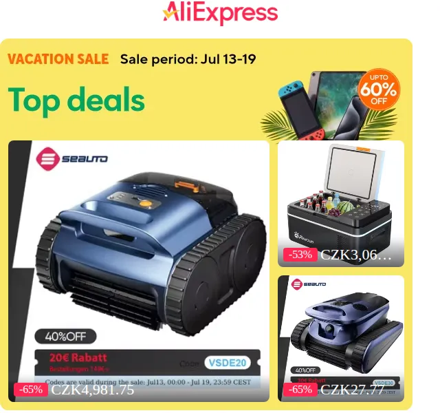 AliExpress: sleva až 67 % – srpen 2026 | Nuslet.cz