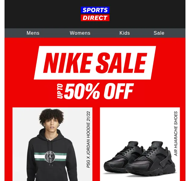 Sportsdirect.com: Nike výprodej až 50% – červen 2026 | Nuslet.cz