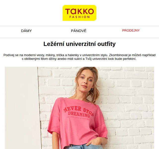 Takko Fashion: Univerzitní styl – červen 2026 | Nuslet.cz