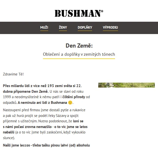 BUSHMAN: Slevy na oblečení a doplňky v zemitých tónech – červen 2026 | Nuslet.cz