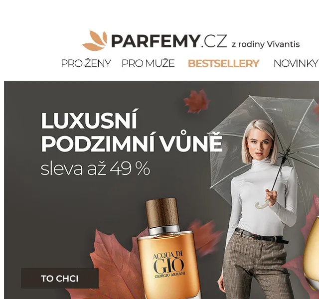 Parfemy.cz: Luxusní podzimní vůně se slevou 49 % – říjen 2026 | Nuslet.cz