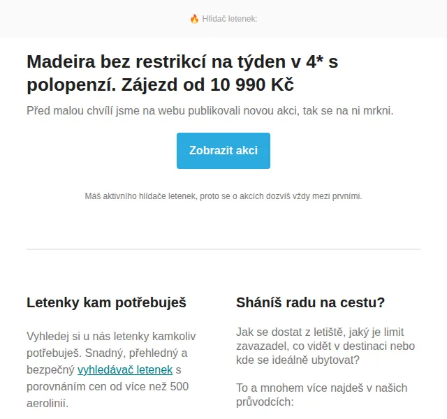 Cestujlevne.com: Madeira 4* s polopenzí od 10 990 Kč – červen 2026 | Nuslet.cz