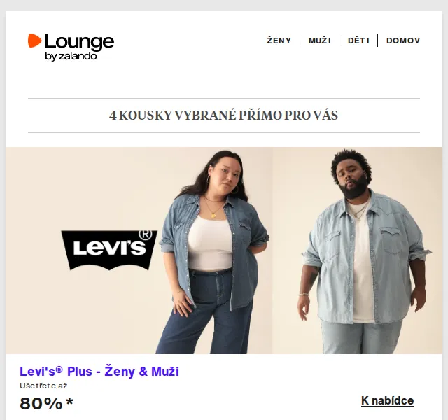 Lounge by Zalando: Levi's, Marc O'Polo, Skechers – sleva až 75 % | duben 2026
